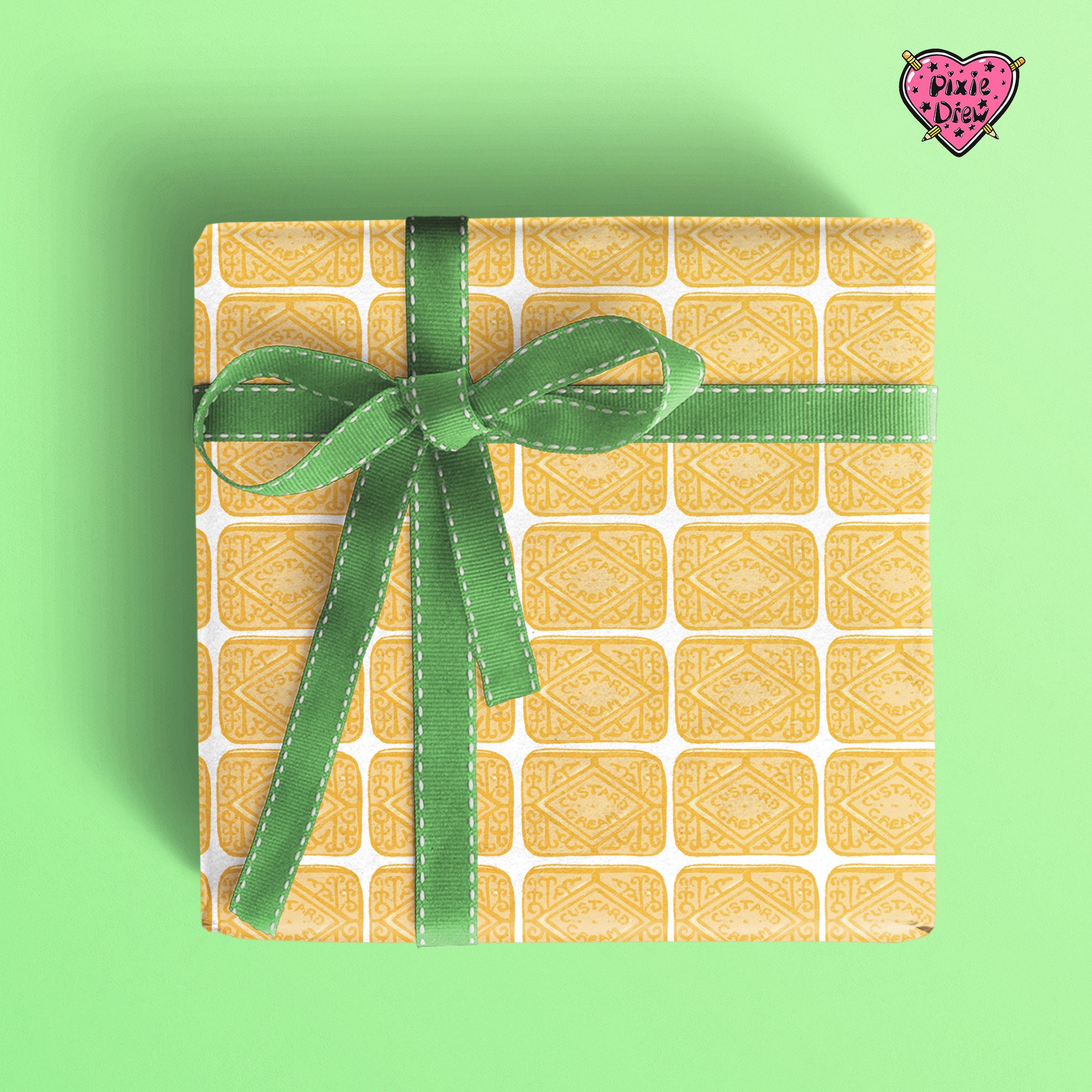 Minecraft Creeper Face Satin Gift Wrap