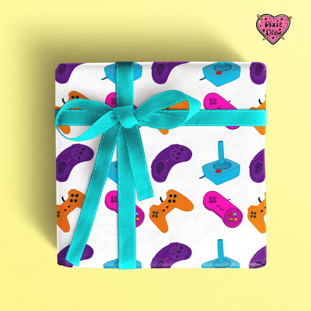 Gamer Wrapping Paper Games Controller Gift Wrap Gift Wrap Etsy UK