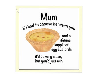 Funny Mothers day card, mum, funny mum birthday card, mum greetings card, quirky mothers day card, comical mom card, mum card