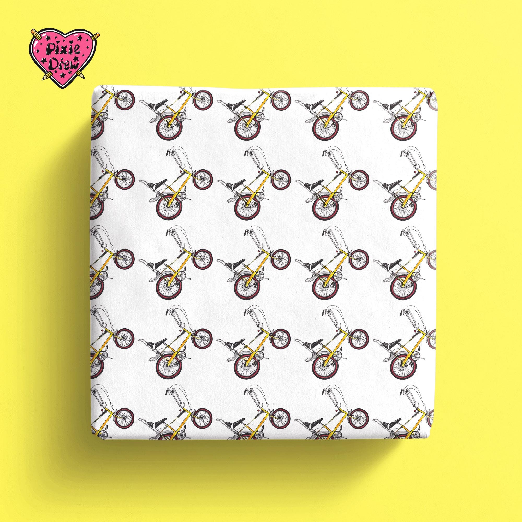 Purple Chopper Bike Wrapping Paper or Yellow Gift Wrap Gift Etsy