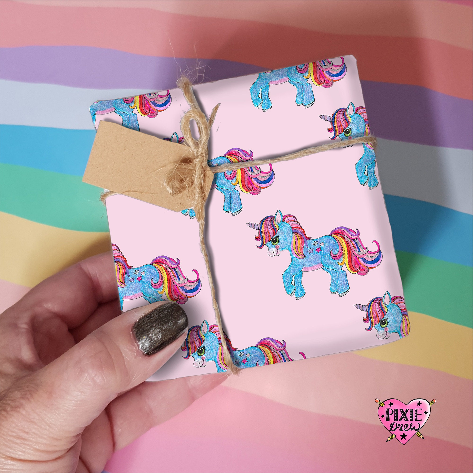 Unicorn Gift Wrap Unicorn Wrapping Paper Unicorn Novelty Etsy UK