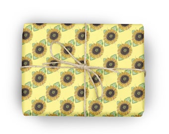 Sunflower wrapping paper, Sunflower Gift wrap, sunflowers, novelty print gift wrap.