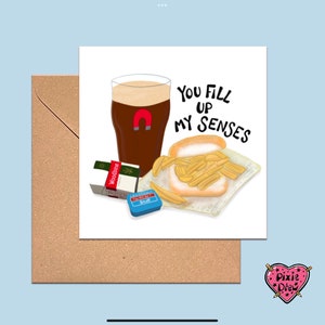 Sheffield united card, you fill up my senses song, blades card, blades football fan card, valentines, anniversary, birthday image 9