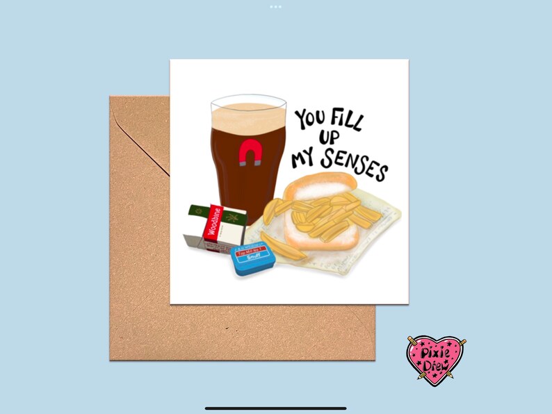 Sheffield united card, you fill up my senses song, blades card, blades football fan card, valentines, anniversary, birthday image 9