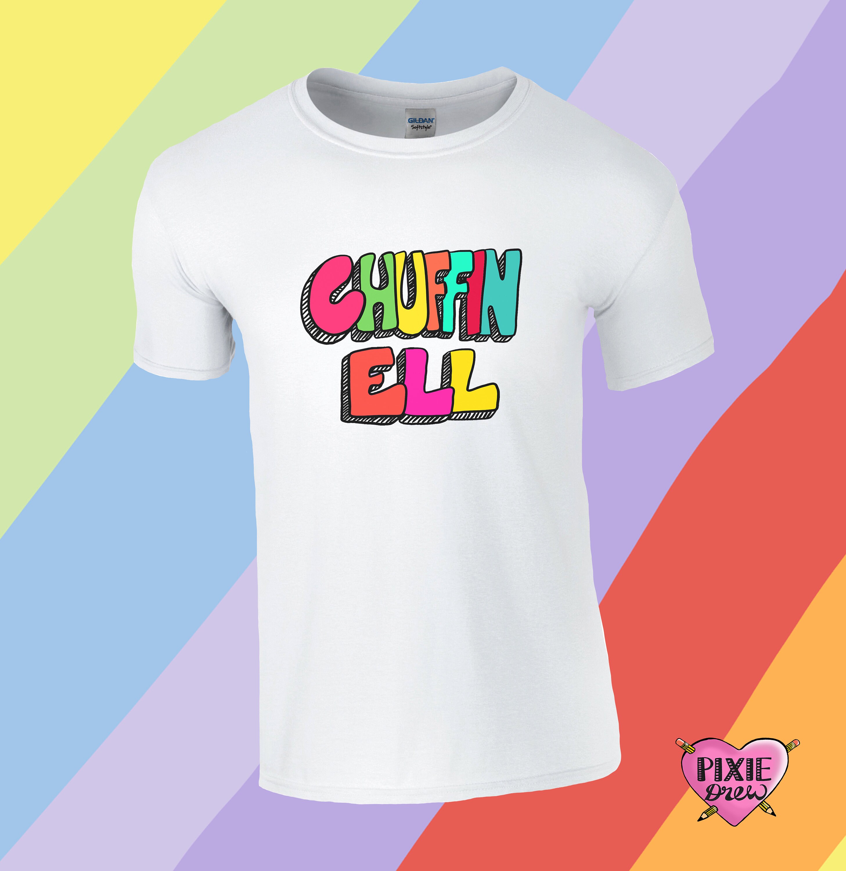 Chuffin Ell Tshirt Chuffing Hell Typography Tee Colourful Etsy Sweden