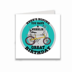 Carte d'anniversaire vélo chopper, carte d'anniversaire vélo, carte chopper, carte d'anniversaire vélo, carte de jeu de mots vélo, carte d'anniversaire pour homme, carte pour lui