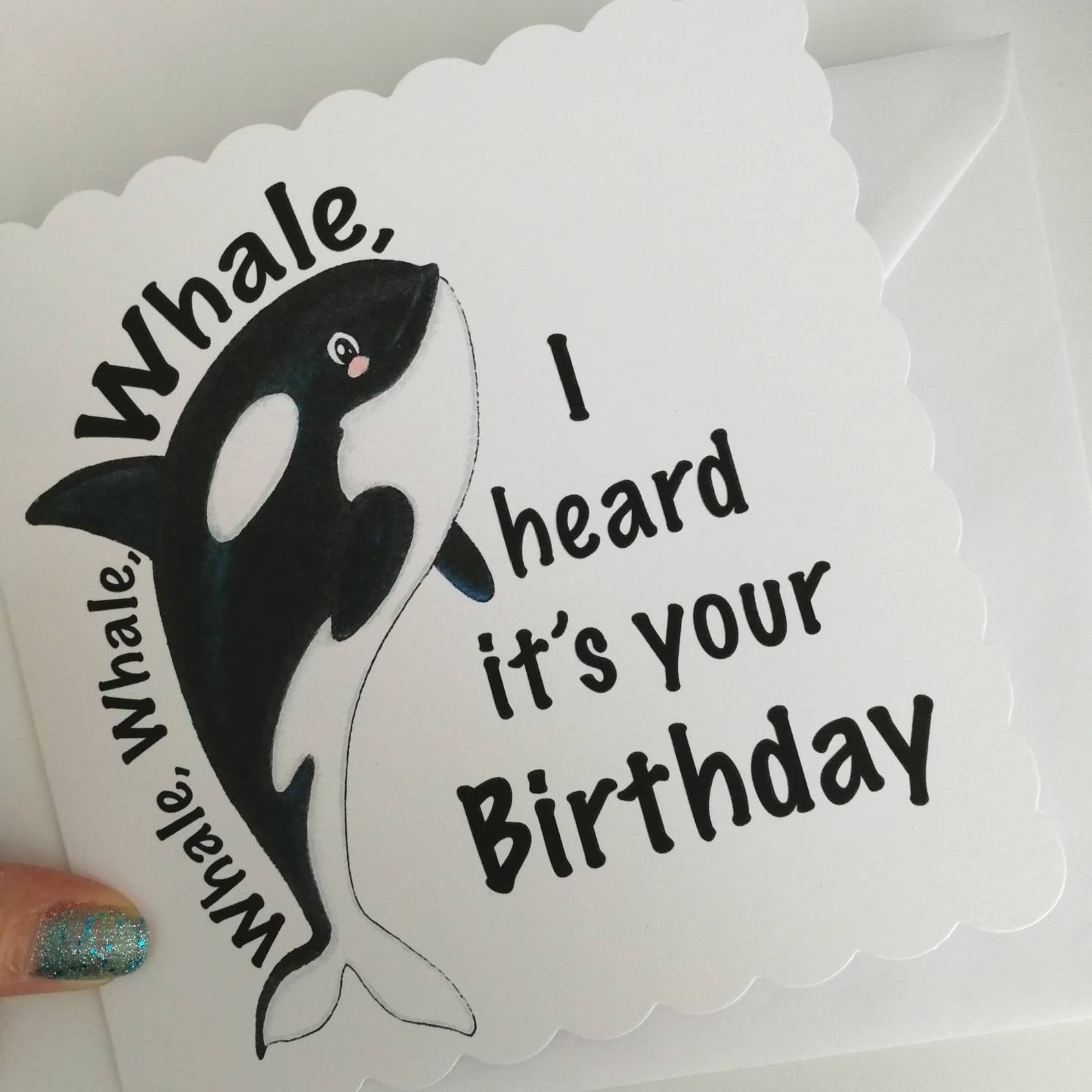 Orca Whale Birthday Card Quirky Birthday Card Whale Pun Etsy UK