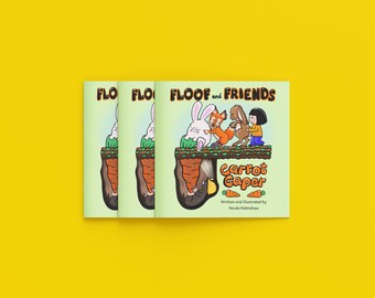Floof and Friends Carrot Caper – Rhyming Kids Book Ages 3–9 – Cute Bunny Garden Story About Friendship & Teamwork