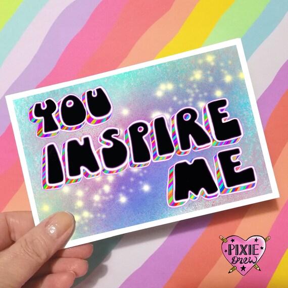 fridge art pin board art. typography postcard Believe in yourself postcard positive postcard wall art