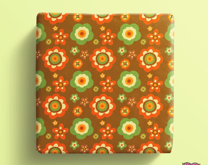 Sheet of Vintage Floral Wrapping Paper All Occasion Gift Etsy
