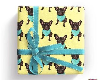 French Bulldog wrapping paper, frenchy wrap, gift wrap, dog gift wrap, dog wrapping paper - Pixie Drew
