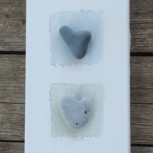 heart beach pebbles 4  wall decor, Heart collage framed Valentines day,engagement present, love gift heart, beach home decor,anniversary