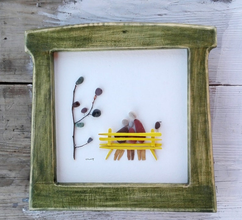 Pebble photo fait main Cadeau Amour Cadre Photo Art Craft