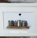 dream team pebble art picture, best team picture, business gift, christm collective gift, boss gift, boss gift, colleagues gift, anniversary product logo