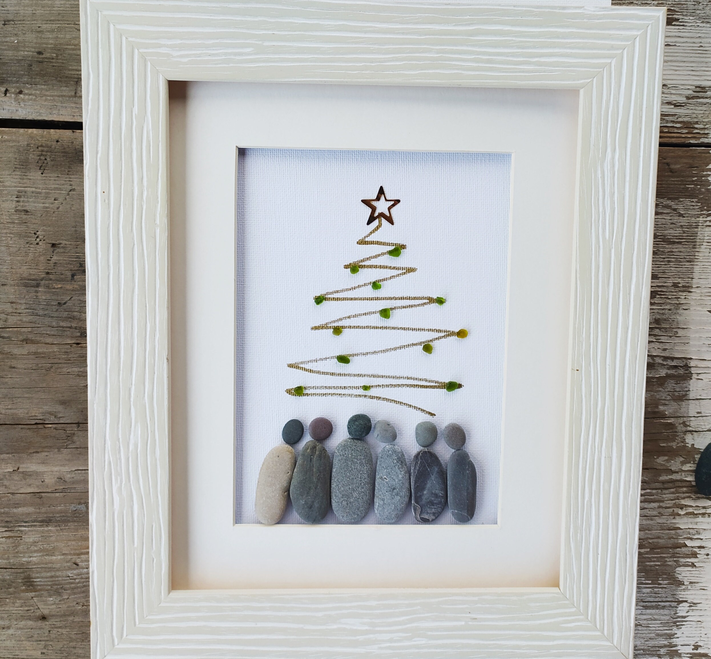 Pebble art family Christmas family6 personalized family Etsy