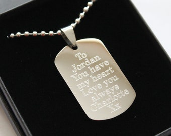 Personalized Dog Tag for Men - Etsy