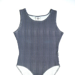 Tweetys Gym Cotton Striped Body Suit With Built In Bra