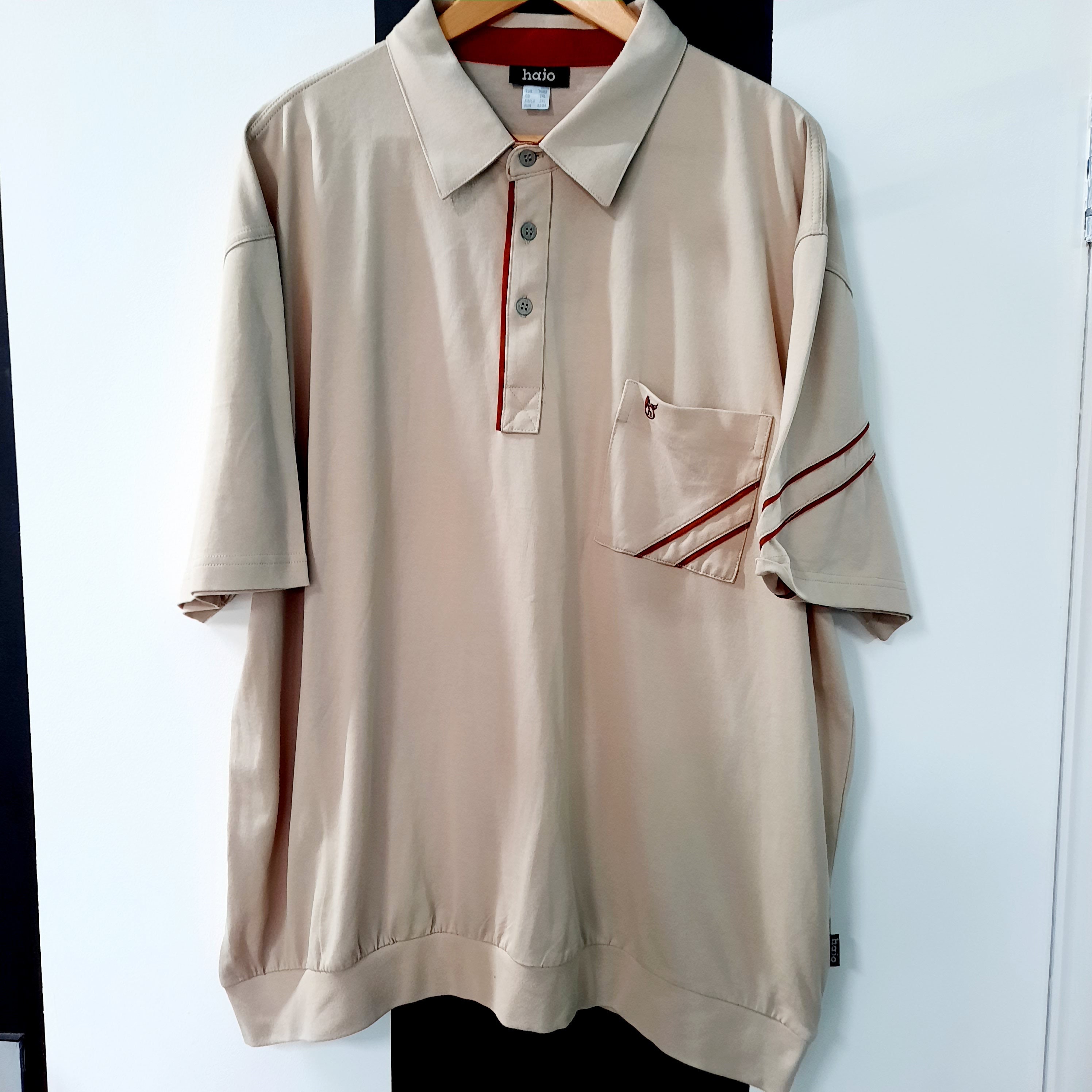 Image of Vintage Mens Brown & Maroon Polo Shirt Xxl Sports Tee/T-Shirt -Sustainable Retro Clothing