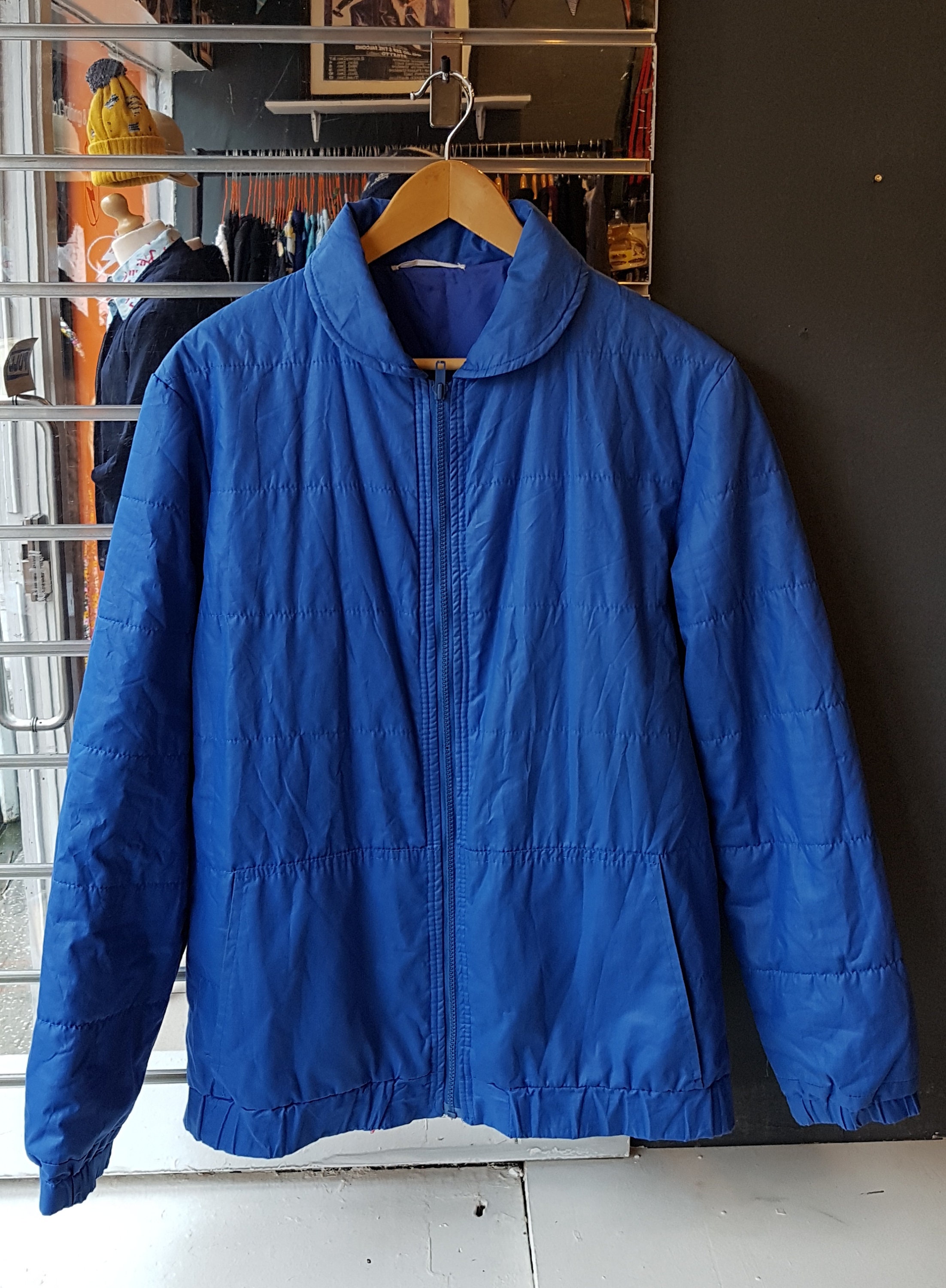 Image of Vintage Mens 1970S Blue Ski Jacket/Padded Windbreaker - Large -Quality Retro Menswear