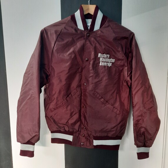 Vintage Maroon Red Letterman Sports Jacket - XS/SM