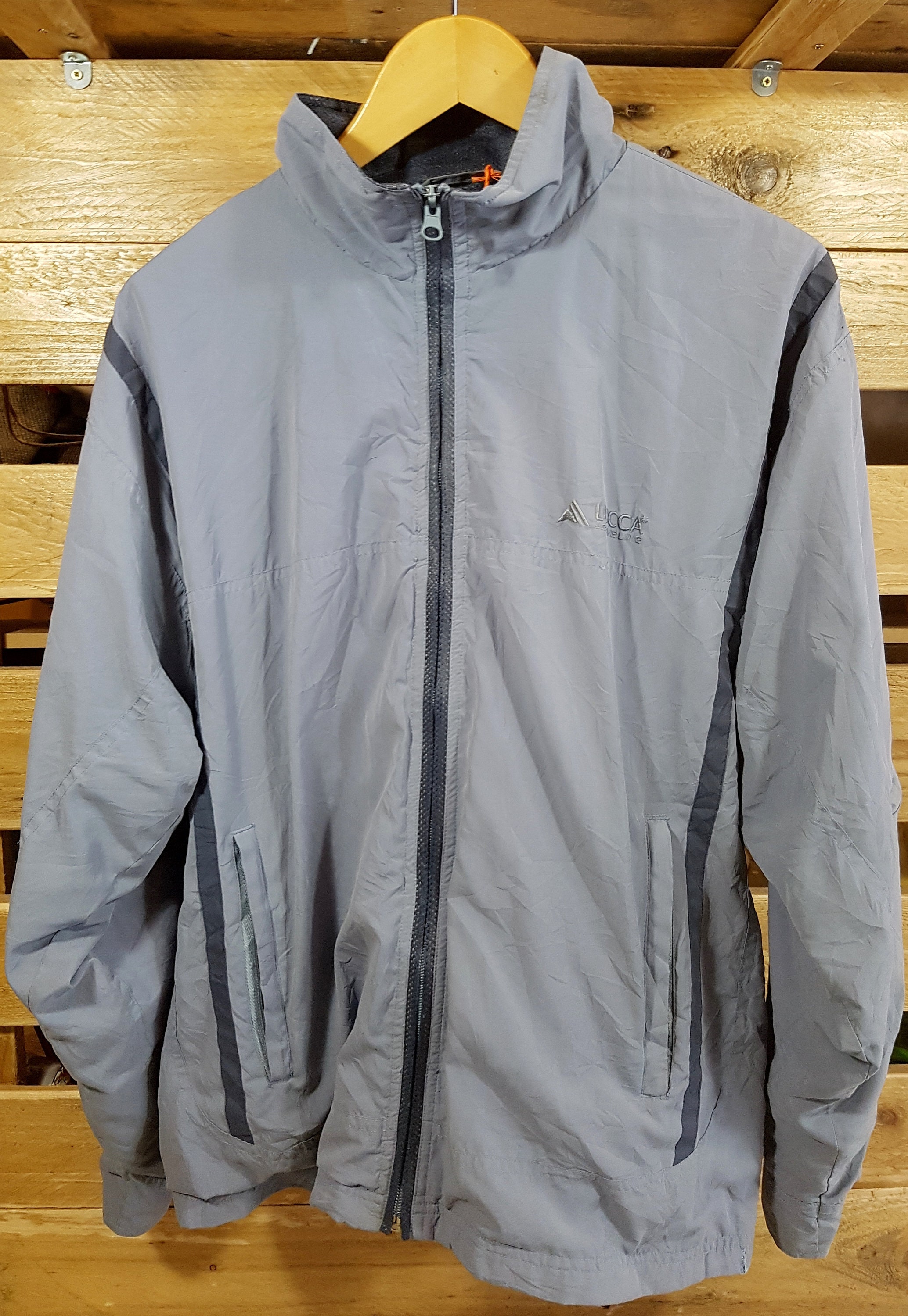 Image of Vintage Mens 1980S Blue Waterproof Jacket/Cagoule Medium/Large | Chest 44" Retro Raincoat -Quality Menswear