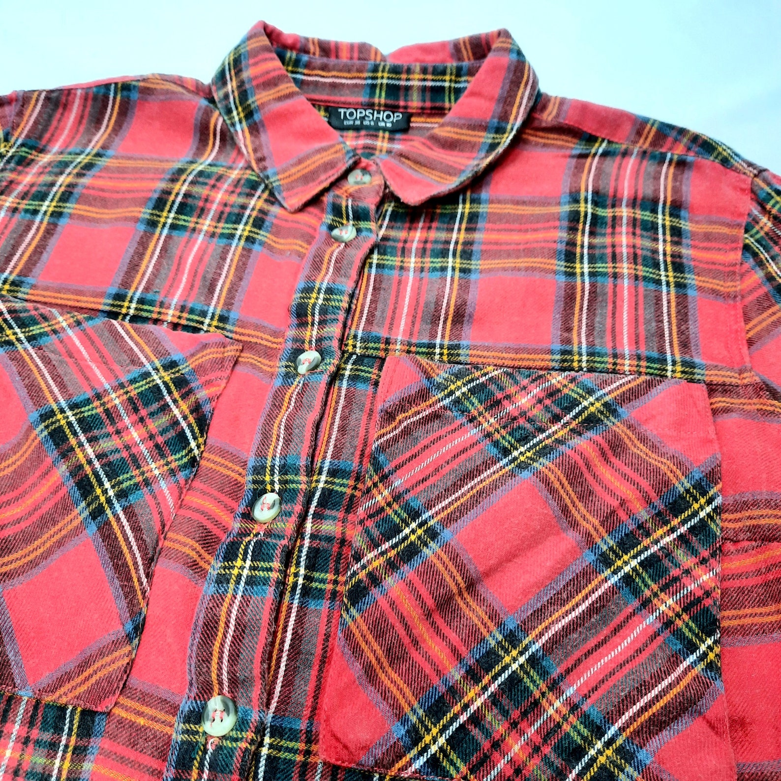 Nineties Red & Green Plaid Flannel Womens Check Shirt SIZE | Etsy