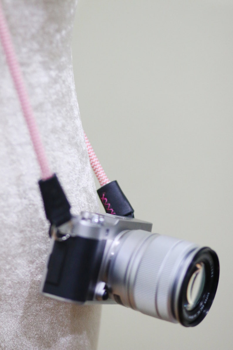 Rope /& Leather Neck Shoulder Camera Strap 40 Pink Soft Braided Rope For Mirrorless Leica Olympus Canon Nikon Fuji Sony Panasonic Pentax