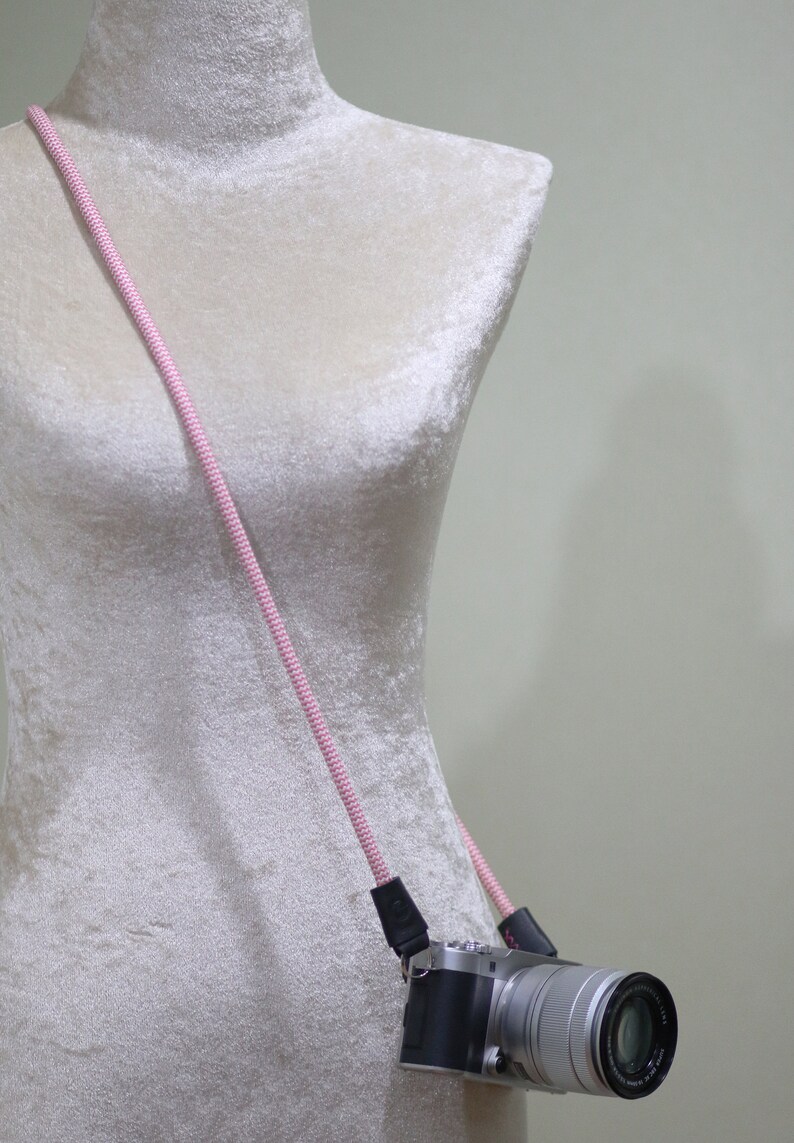 Rope /& Leather Neck Shoulder Camera Strap 40 Pink Soft Braided Rope For Mirrorless Leica Olympus Canon Nikon Fuji Sony Panasonic Pentax