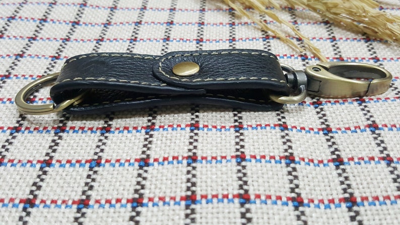 Black Brown Durable Double Layers Leather Quick Release Multifunction Key Holders with Trigger Snap Hook /& O-Ring 2 color choices