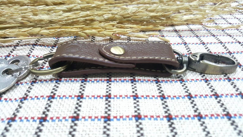 Black Brown Durable Double Layers Leather Quick Release Multifunction Key Holders with Trigger Snap Hook /& O-Ring 2 color choices