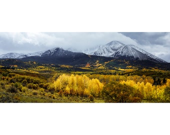 Sopris Fall Glow - Carbondale Aspen Colorado Fall Meadow Peak