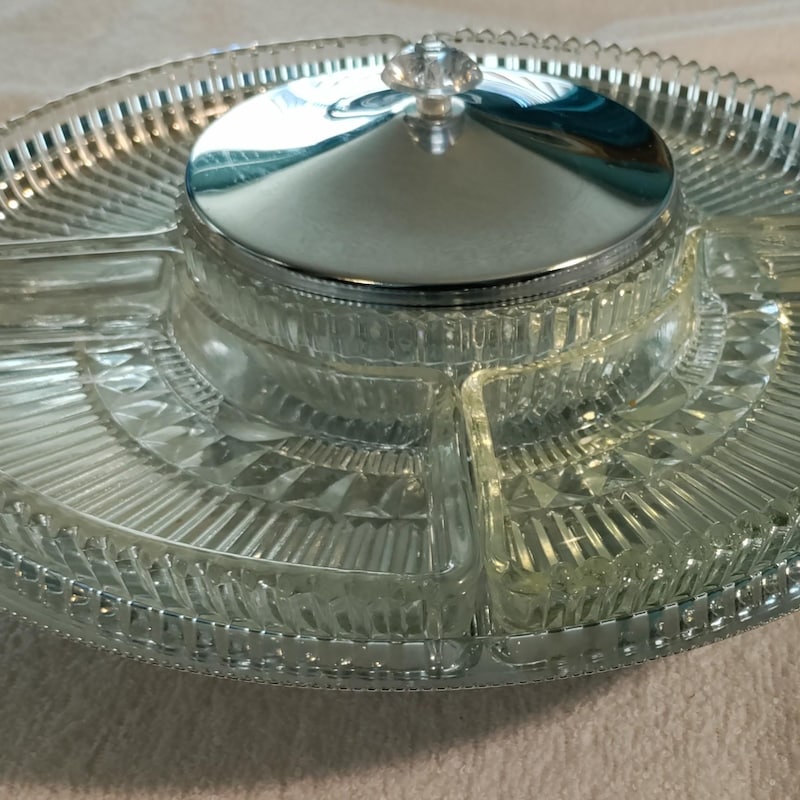 Kromex Glass Lazy Susan - Etsy