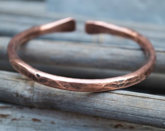 Mens copper bracelet, Cool mens bracelet, Rustic mens bracelet, Chunky copper bracelet, Mens cuff bracelet, Cuff bracelet for men, Handmade