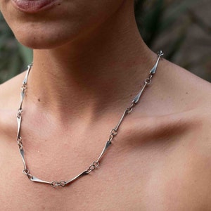 Oxidized chain, Chain necklace, Sterling silver chain, Thick chain, Oxidized silver, Handmade chain, Artisan necklace, man and women chain