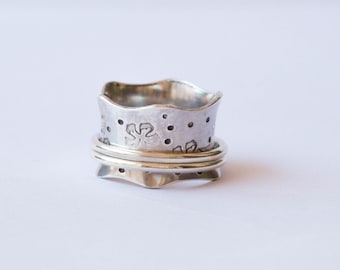 Sterling silver ring - Spinner ring
