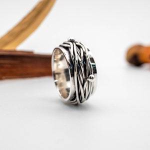Sterling silver ring, Mens ring, Unisex Thumb ring, Handmade silver ring, Oxidized band ring, Sterling silver 925, Personalized ring