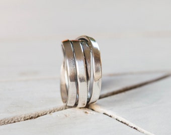 Sterling Silber Ring - Wickelring