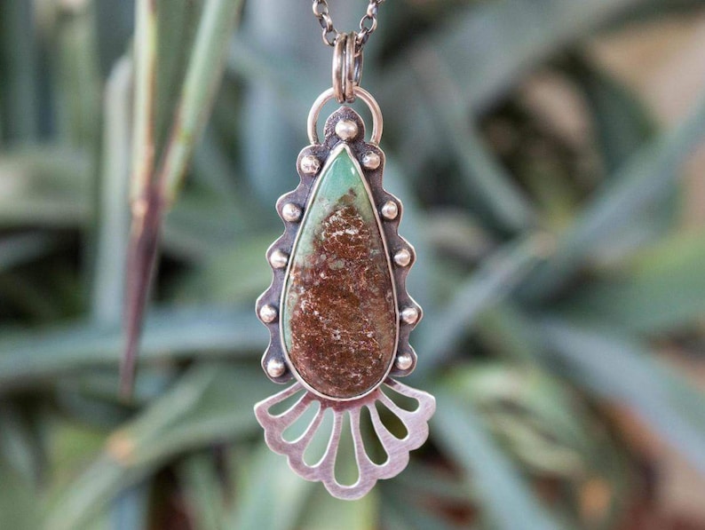 Sterling silver necklace-Gemstone necklace-Artisan necklace-Chrysoprase silver necklace-Contemporary jewelry-Boho necklace-Necklace gemstone