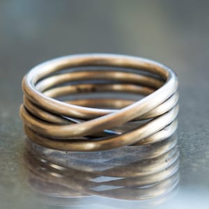 Wire silver ring - Sterling silver ring - Wire wrap ring - Simple ring band - Boho ring - Oxidized - Wraparound  silver wire ring - Wedding