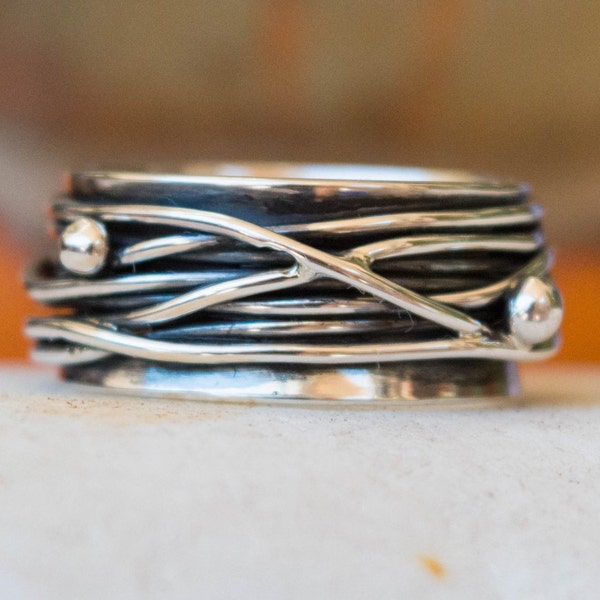 Sterling silver ring - Mens ring -Unisex Thumb ring