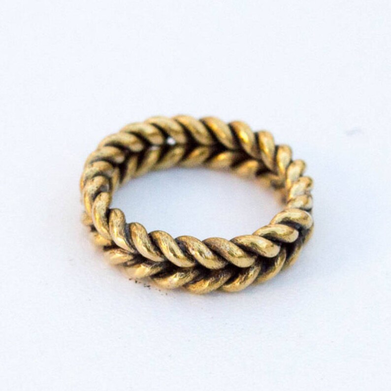 Brass Ring Knot Ring Thumb Ring Braided Ring | Etsy