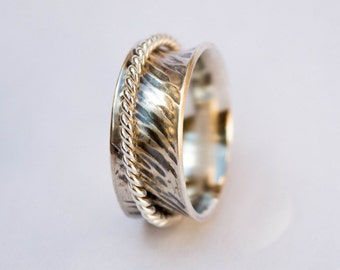 Spinner ring -  Meditation ring -Sterling silver ring