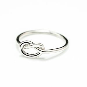 Sterling Silber Liebesknotenring: Minimalistischer Versprechensring
