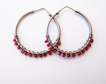 Red Coral earrings