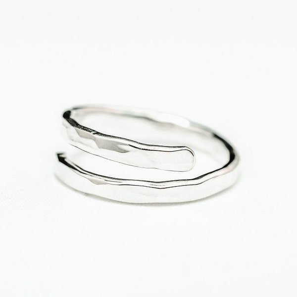Hammered Sterling Silver Ring , Simple ring , Modern ring , Adjustable Sterling Silver ring