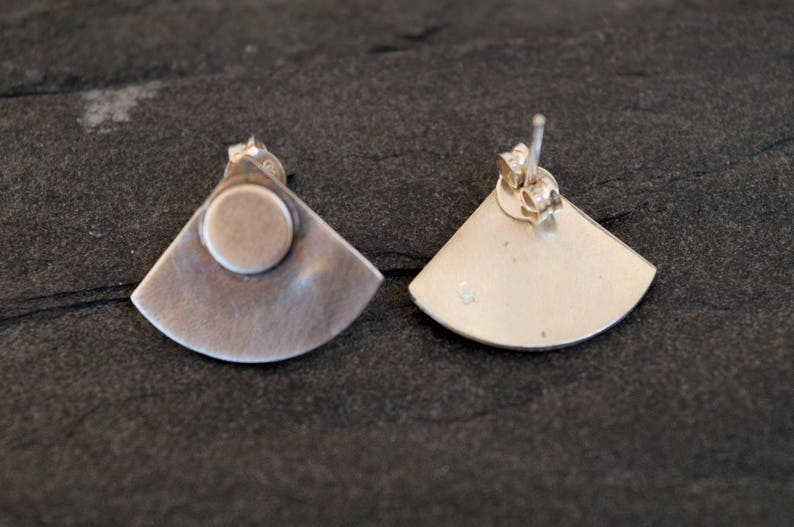 Geometric silver earrings Sterling silver earrings
