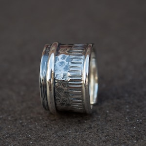 Silver ring Men handmade, Wide silver ring men,  Silver band ring, Oxidized silver ring band  for men, Unique men rings, Sterling men rings