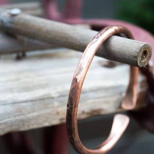 Mens copper bracelet, Cool mens bracelet, Rustic mens bracelet, Chunky copper bracelet, Mens cuff bracelet, Cuff bracelet for men, Handmade image 5