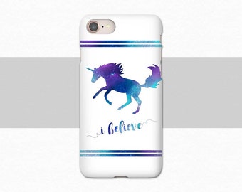 Unicorn Galaxy iPhone 7 Case, Space Unicorn, iPhone 6S Phone Case, Unicorn Lover, I Believe, Unicorn iPhone Case, Pretty iPhone X Case, 8