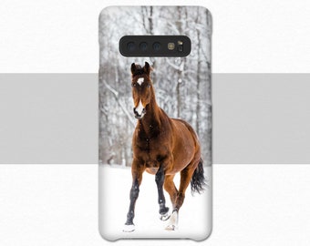 Horse Phone Case for Samsung Galaxy S9 Case for Samsung S8 Case Equestrian Gift for Horse Enthusiast Winter Horse Galaxy S9 Plus S8 Plus S7